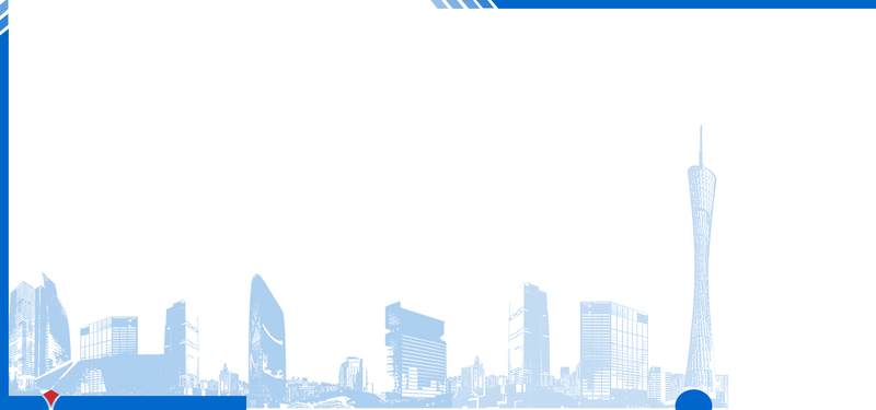 简约蓝色边框城市建筑高清JPG图片，商务科技PSD设计素材下载