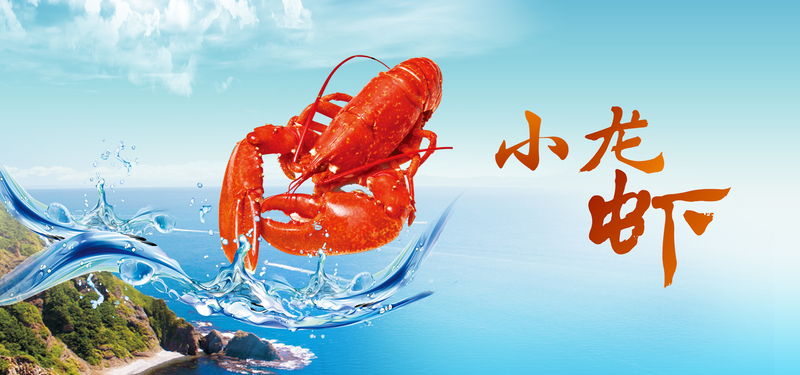 小龙虾海报设计素材，高清JPG与商务/科技PSD格式下载