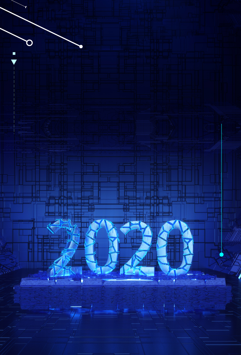 2020商务科技背景图，高清JPG与PSD格式设计素材下载
