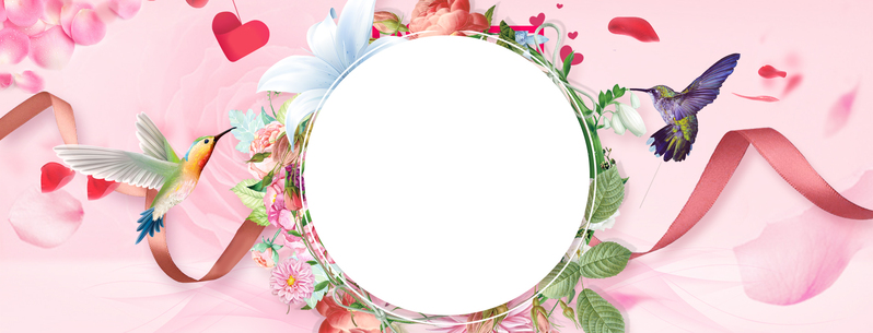 520妇女节表白必备，梦幻粉爱心banner，高清JPG/PSD格式设计素材下载