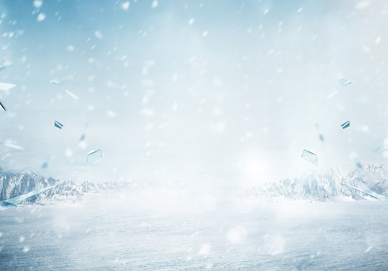 蓝色冰雪纷飞背景素材，高清JPG图片，商务科技设计必备下载