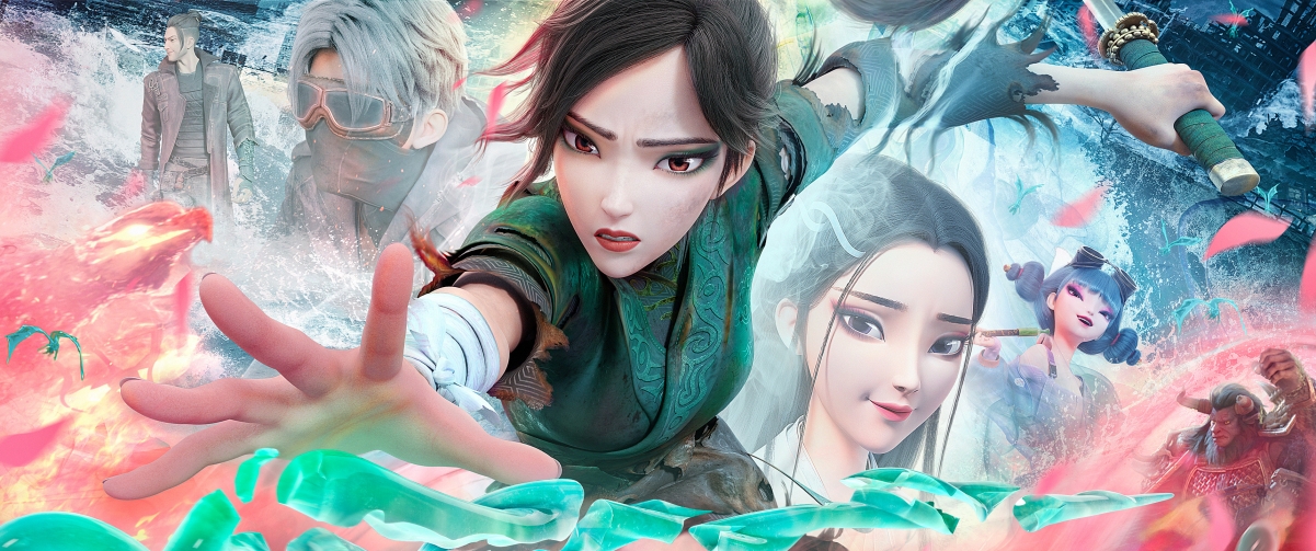 白蛇2青蛇劫起终极海报，3440x1440超清4K影视壁纸，横版高清下载