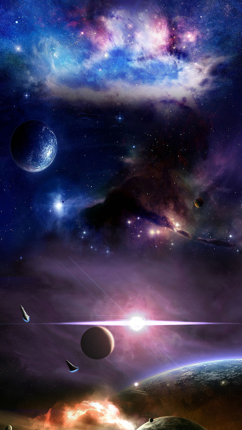 梦幻星空H5背景图片下载，高清JPG与商务科技PSD设计素材