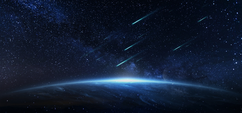 商务科技风平面星空banner设计素材，大气深色JPG/PSD高清下载