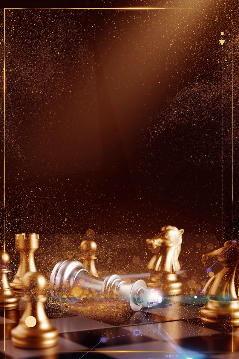 商务国际象棋大赛，PSD分层高清JPG素材，科技商务风设计资源下载