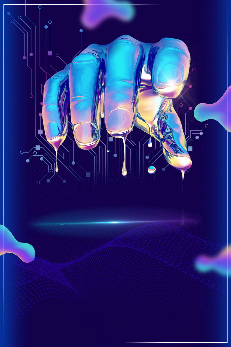 科技未来风AI背景图，高清JPG/PSD商务科技素材下载
