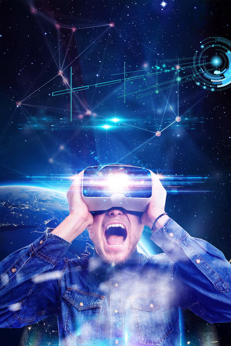创意科技风VR素材，PSD分层高清JPG图片，商务科技设计资源下载