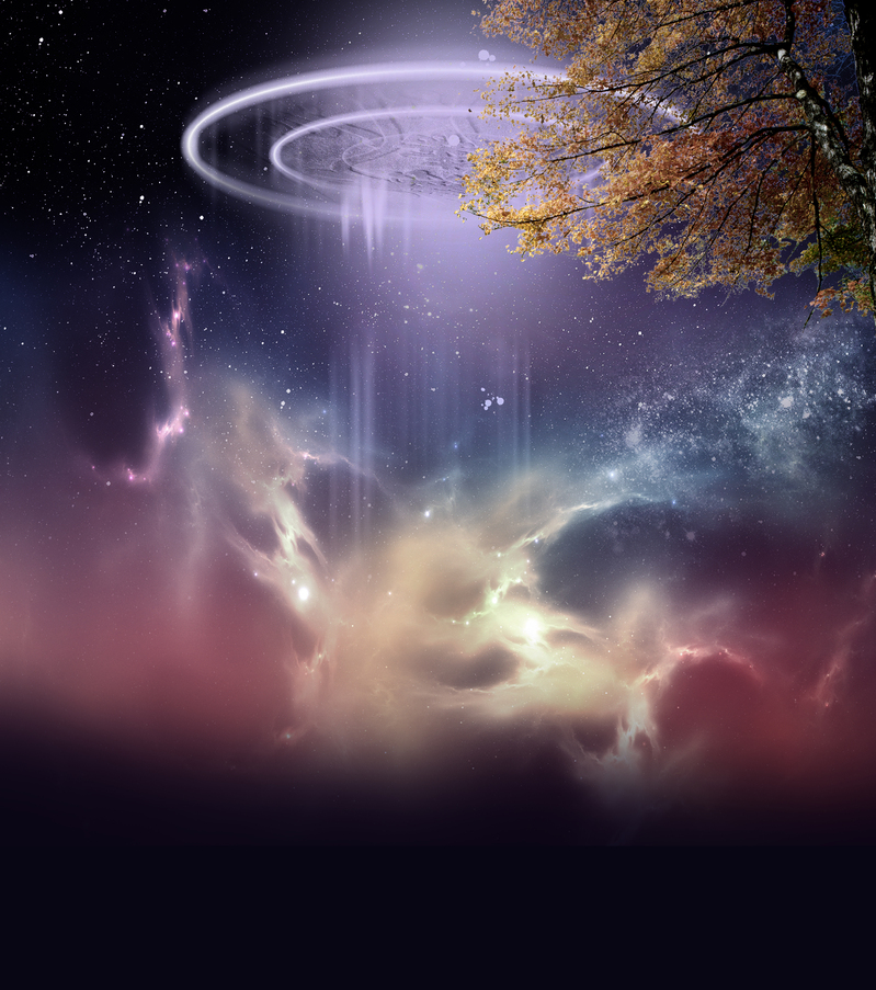 梦幻北极光宇宙背景，高清JPG与商务科技PSD设计素材下载