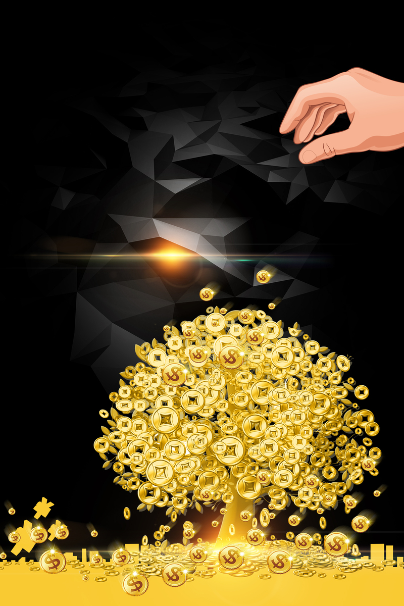 金融理财宣传海报，高清JPG背景与商务科技PSD设计素材下载