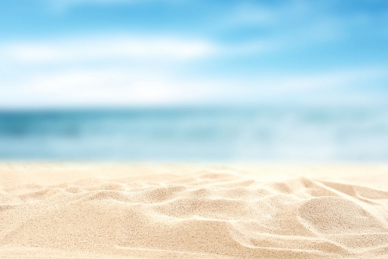 蓝色大海沙滩夏日浪漫背景，高清JPG素材与商务/科技PSD设计素材下载
