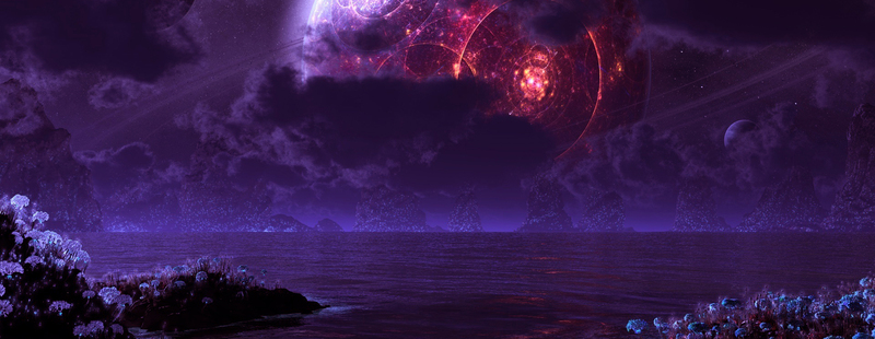 科幻星际酷炫Banner，高清JPG与商务科技PSD设计素材下载