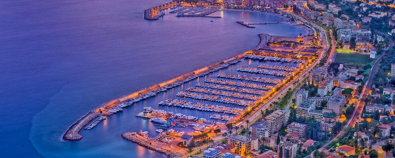 蓝色海洋港口美景高清JPG，商务科技设计素材，一键下载