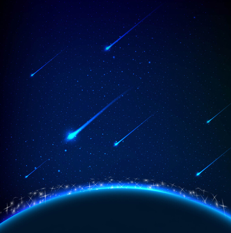 蓝色星空流星广告背景，高清JPG与PSD格式设计素材下载