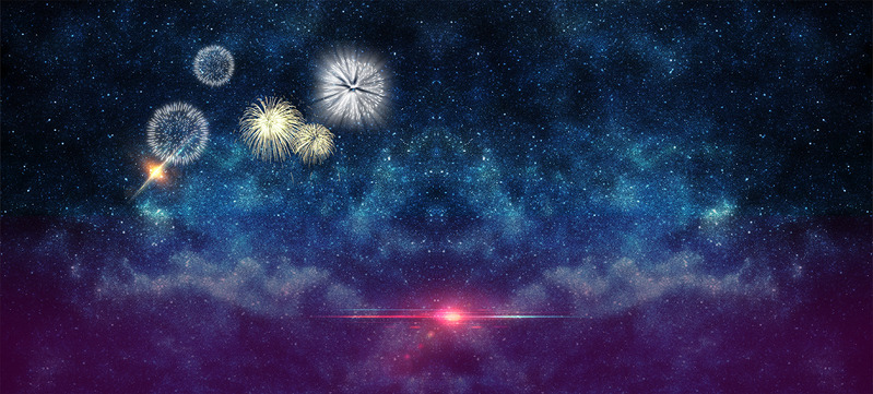 蓝色星空高清图集，文艺清新JPG与PSD设计素材下载