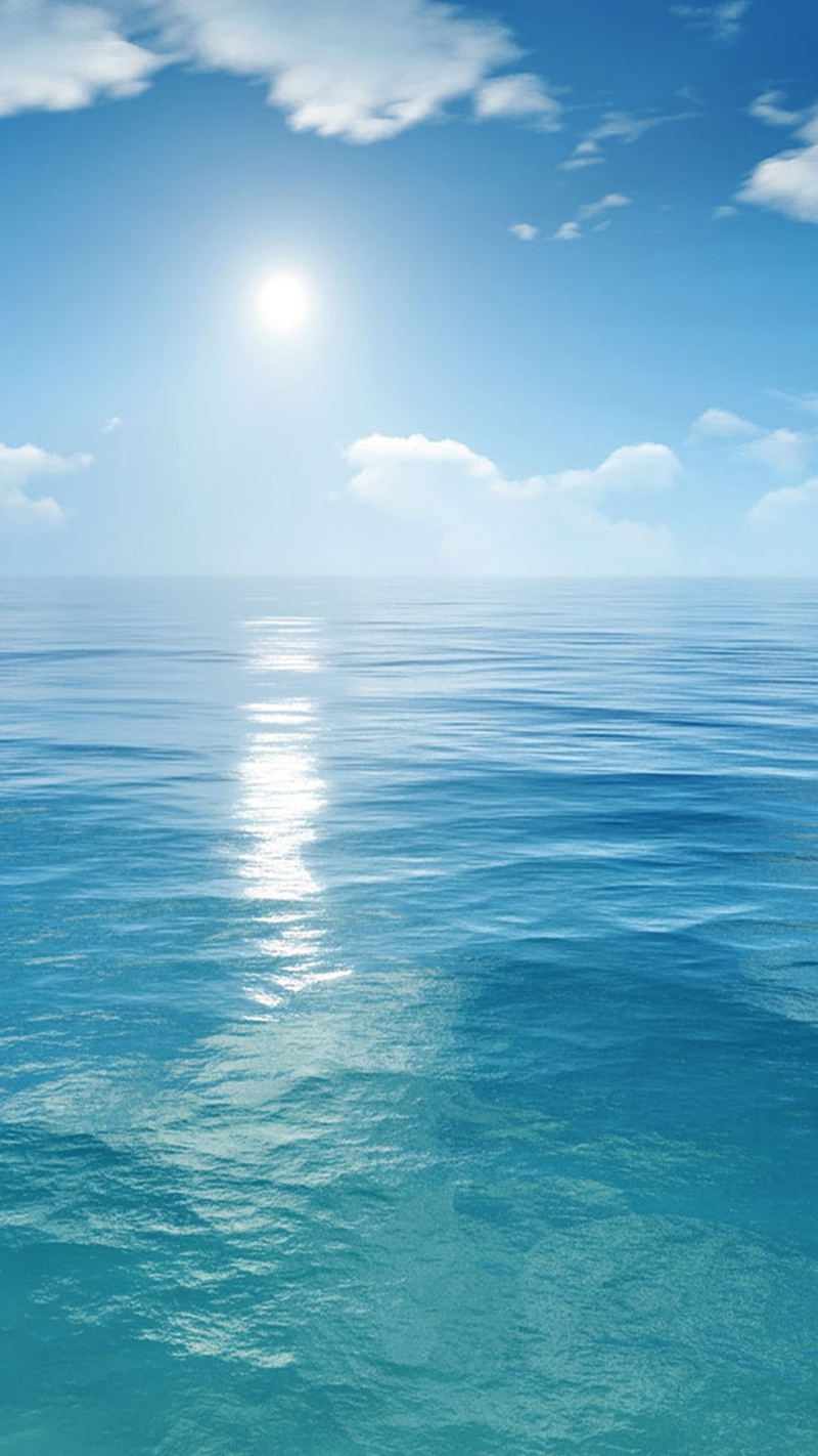 海平面日出美景H5素材，高清JPG文艺清新图片，免费下载
