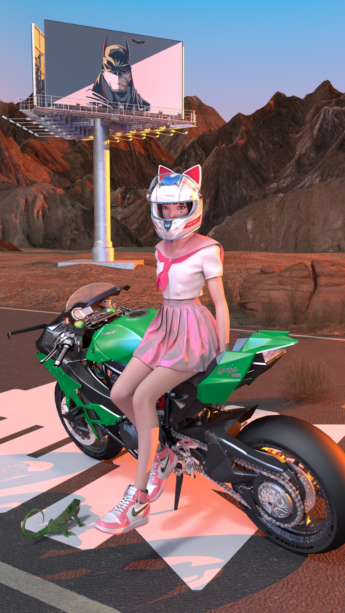 集原美机车少女，绝美4K竖屏动漫壁纸，高清2160x3840手机专享，一键下载！