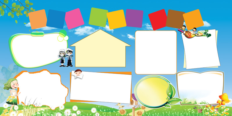 校园文化展板，小学背景高清JPG与清新PSD设计素材下载