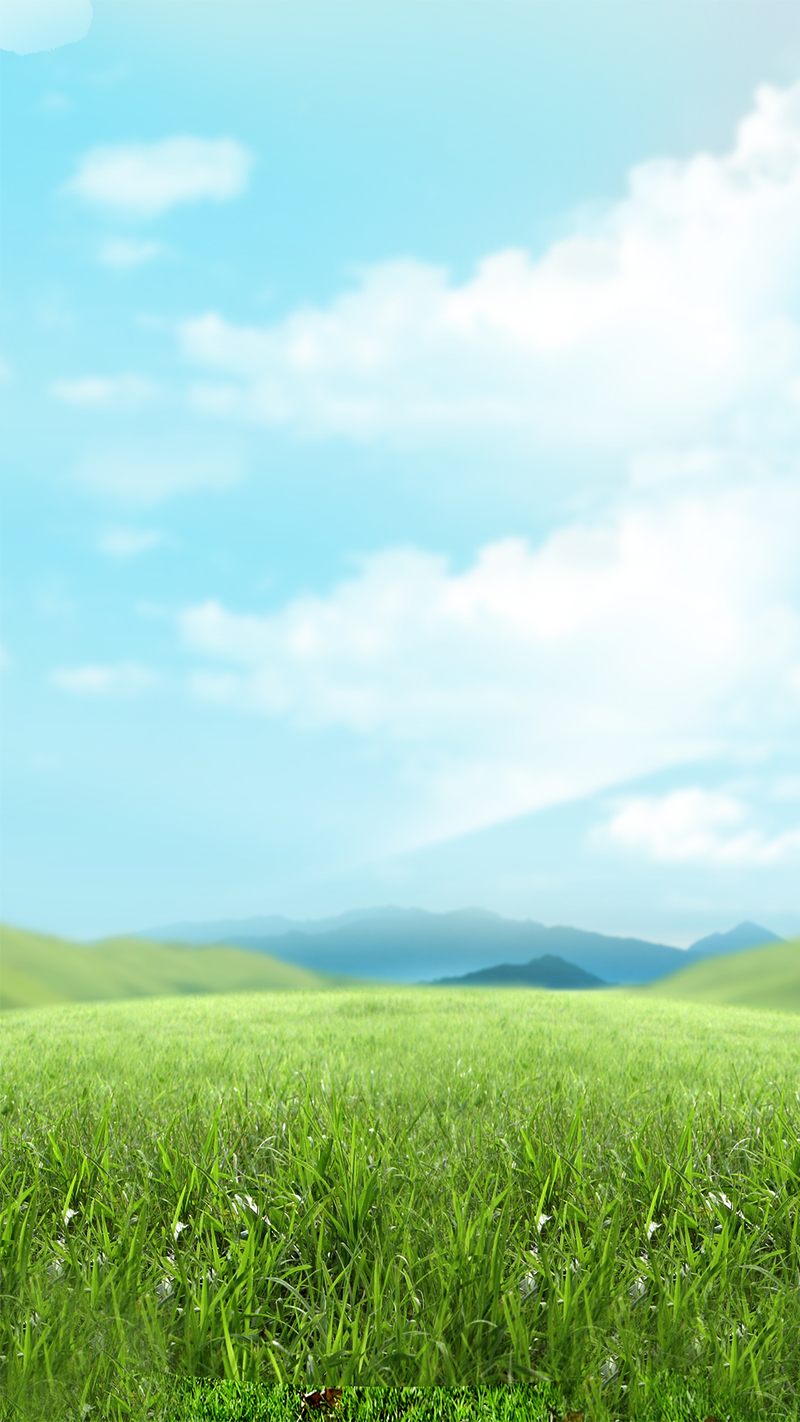 简约春日天空H5分层背景，文艺清新JPG/PSD素材下载