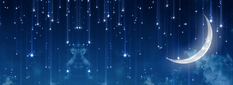 星空月亮星星海报背景，唯美简约JPG素材，文艺清新设计下载