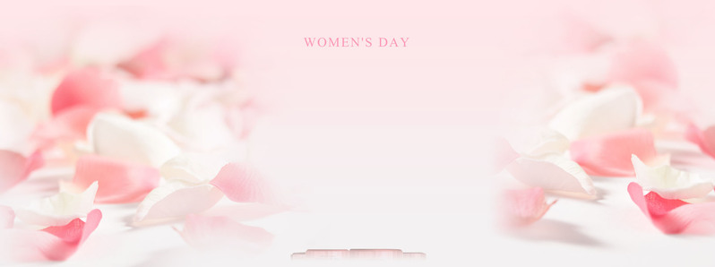 淘宝妇女节粉色浪漫背景banner，高清JPG文艺清新图片素材下载