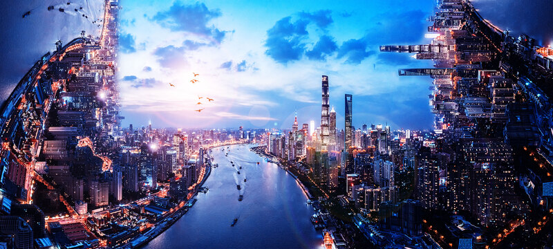 盗梦空间，折叠之城高清JPG，文艺清新图片素材下载