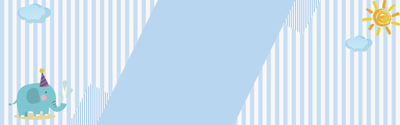童趣蓝色卡通童装Banner，清新文艺JPG/PSD素材下载