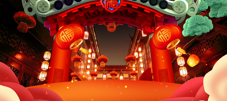 新年开门红，文艺红背景JPG图片，清新设计素材免费下载