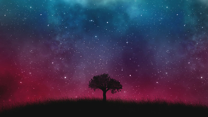 PPT极光星空背景，高清JPG图片，文艺清新设计素材下载