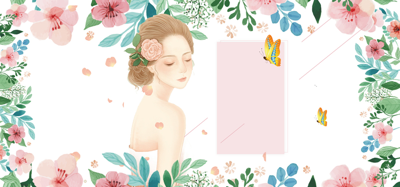 唯美春季花茶背景图，文艺清新JPG/PSD素材免费下载