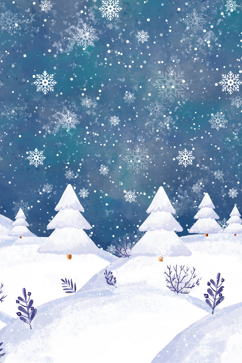 冬季梦幻雪花广告设计海报，唯美高清JPG与文艺清新PSD素材下载