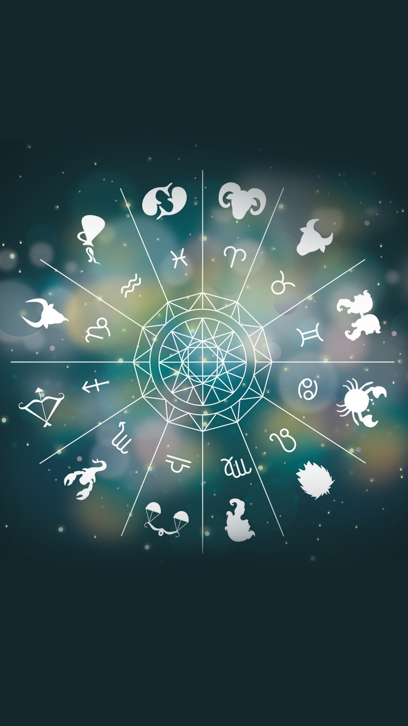 蓝色12星座矢量图，H5高清背景，JPG/AI格式，文艺清新设计素材下载