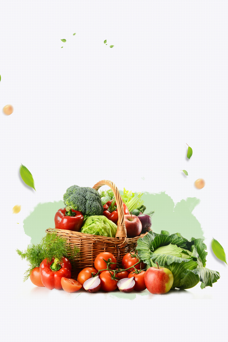 生鲜蔬果美食海报素材，文艺清新JPG/PSD高清下载
