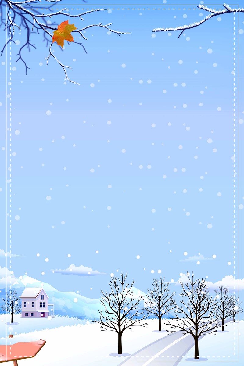 大雪节气创意海报，文艺清新JPG/PSD素材，高清下载