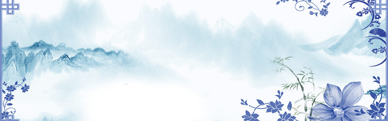 青花瓷中国风banner，文艺清新JPG/PSD设计素材高清下载