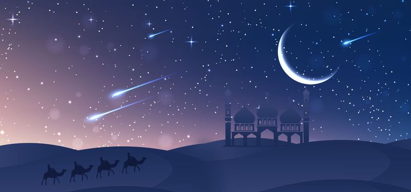 夏夜星空梦幻海报背景，唯美高清JPG与文艺清新PSD设计素材下载