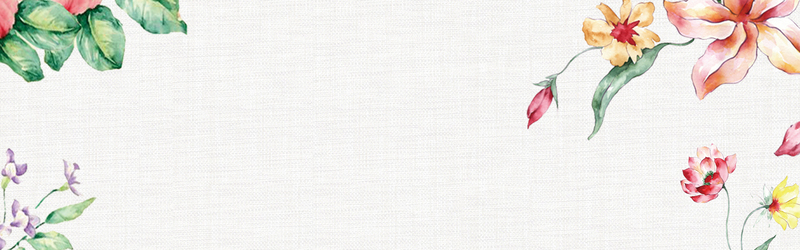 感恩节水彩花卉Banner，文艺清新JPG/PSD设计素材下载