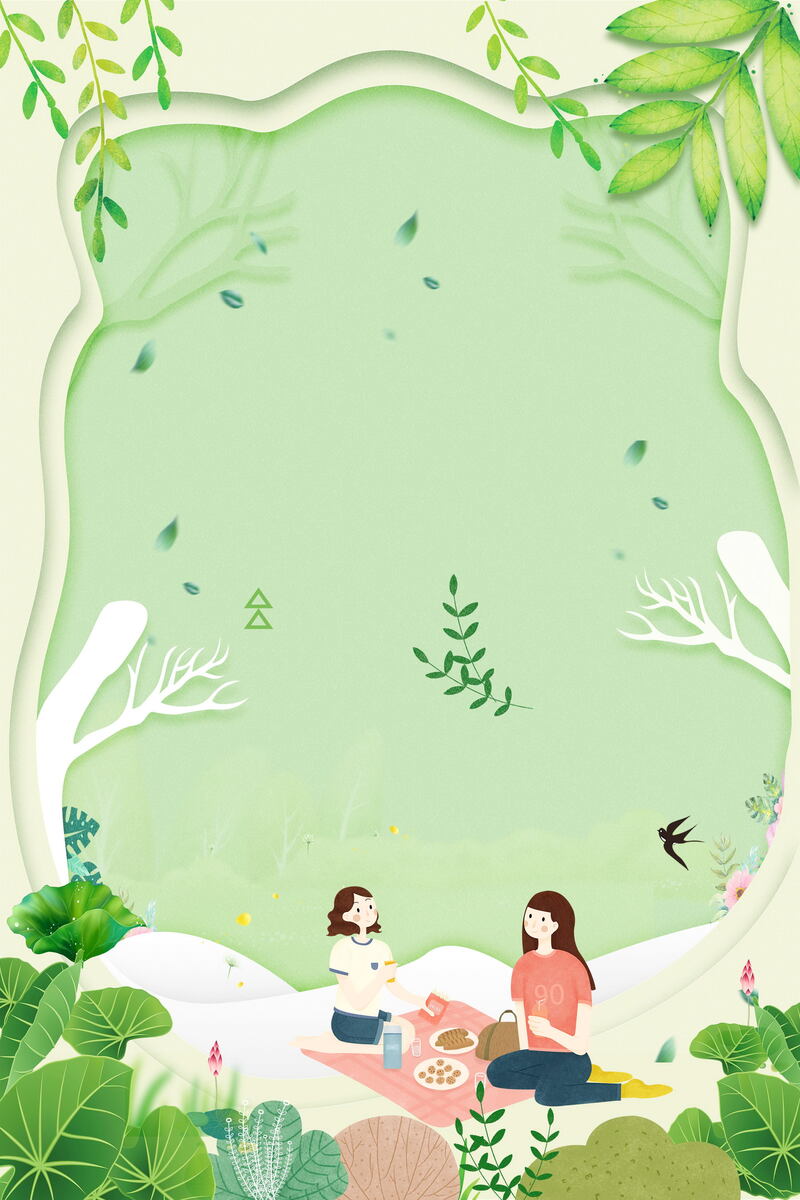 春季小清新踏青旅行模板，唯美JPG与文艺PSD设计素材高清下载