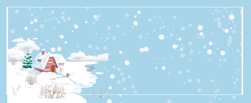 雪地文艺清新几何蓝调Banner设计素材，高清JPG & PSD格式下载
