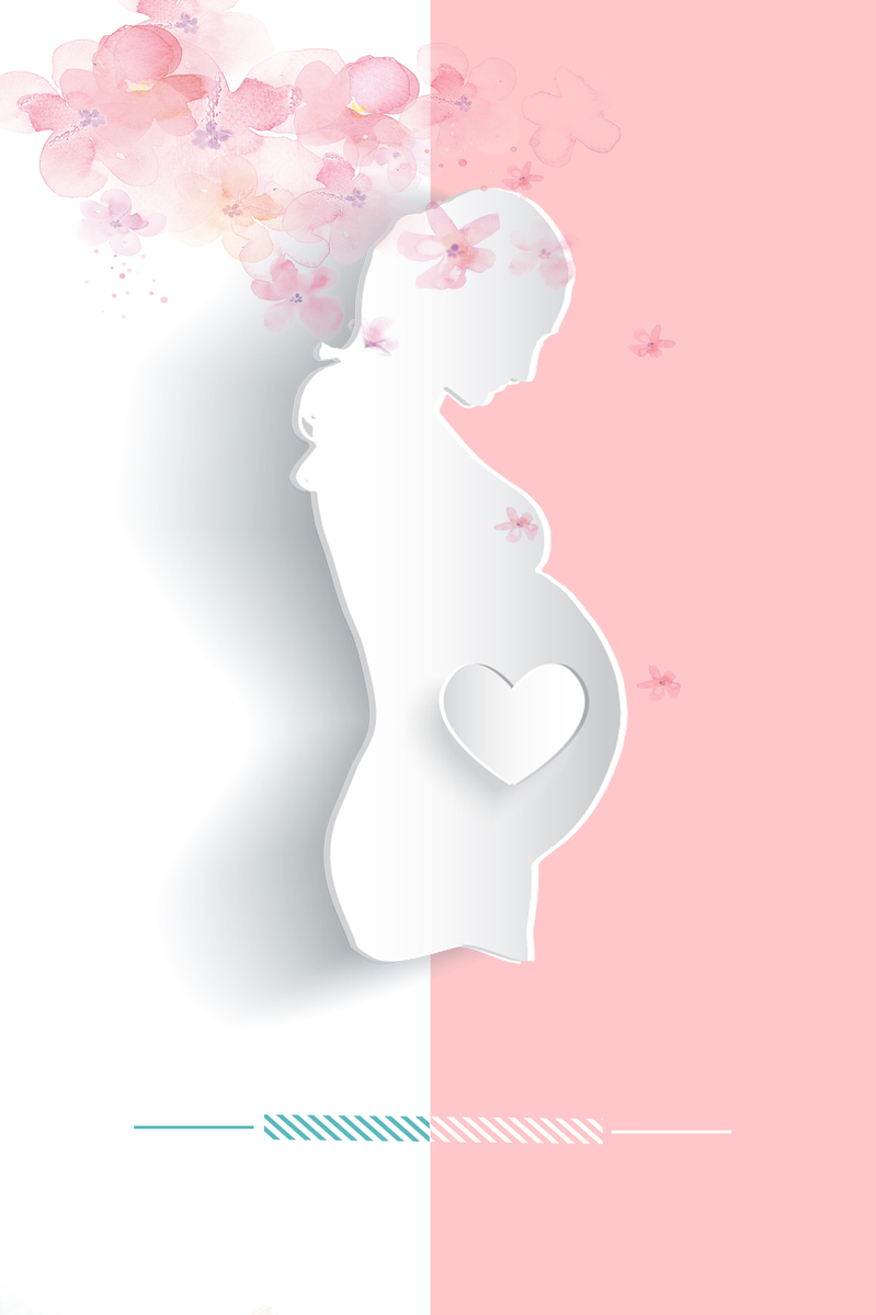 小清新孕妇胎教培训海报设计素材，文艺清新JPG/PSD格式高清下载