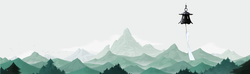 日本富士山风铃美景，淘宝精选背景图，文艺清新JPG/PSD素材下载