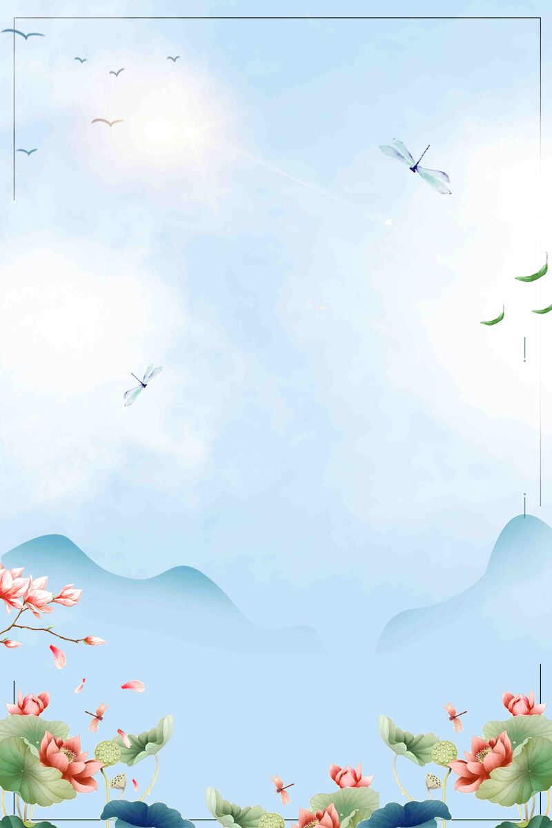 立夏节气海报设计素材，简约清新风格，JPG/PSD高清下载