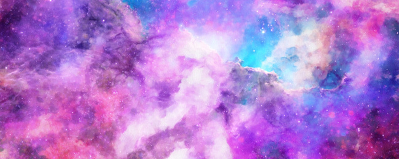 梦幻蓝紫渲染Banner，文艺清新JPG图片素材，高清下载