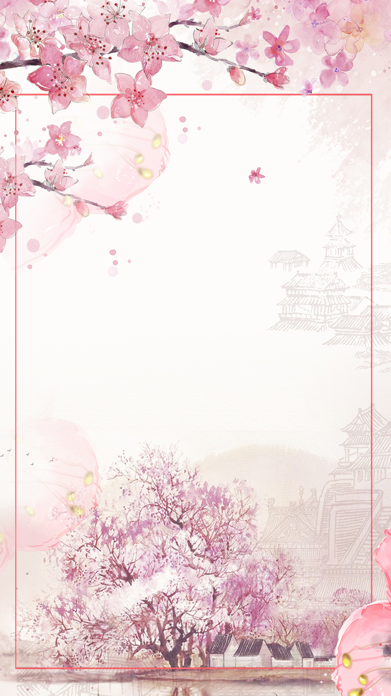 春分节气H5海报背景，文艺清新PSD/JPG素材，免费下载！