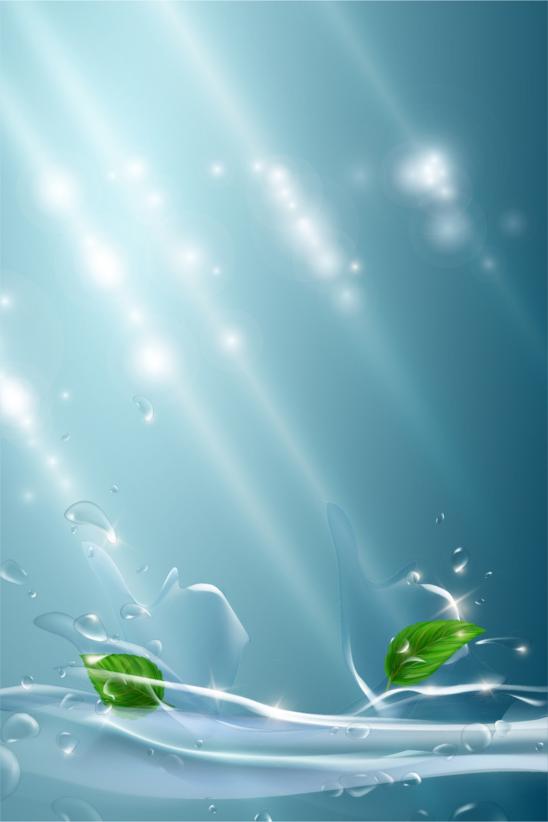 水花飞溅促销海报，文艺清新背景，高清JPG，AI设计素材下载