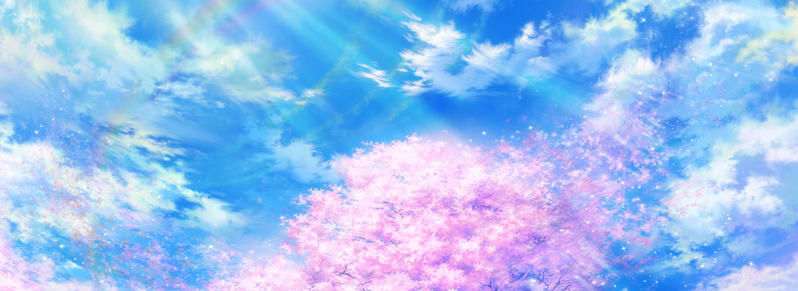 梦幻动漫天空背景banner，高清JPG文艺清新素材下载