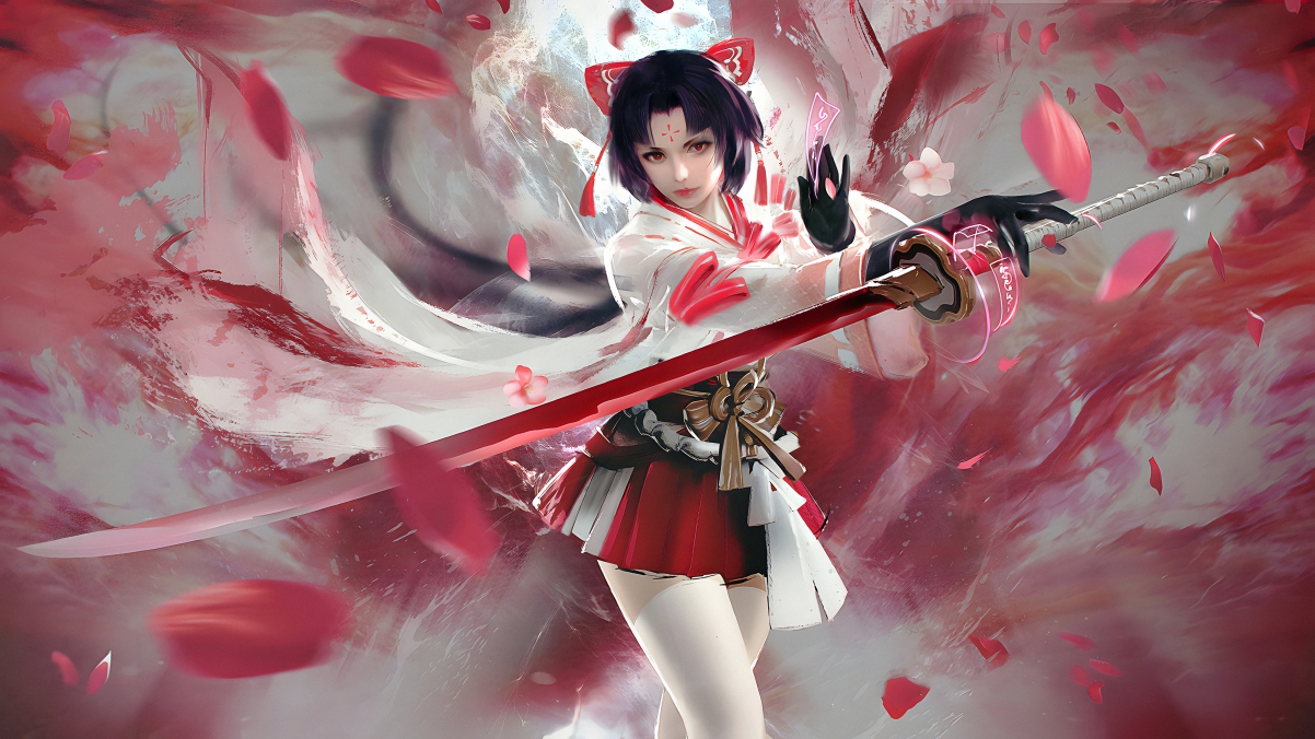 永劫无间，妖刀姬御神之刃绝美壁纸，4K高清大图，3840x2160分辨率，免费下载