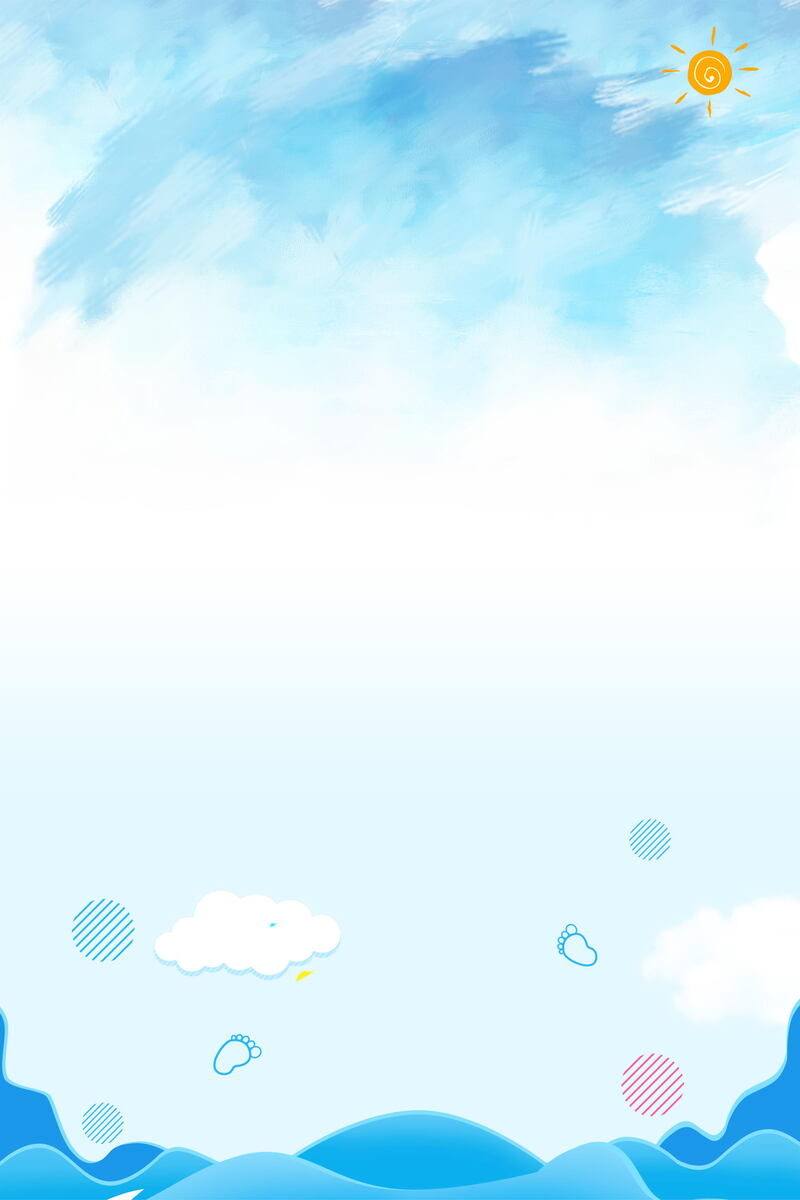 清凉夏日促销，文艺清新背景素材下载，JPG/PSD高清版