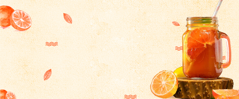 清新文艺水果主题简约PSD素材，高清JPG背景Banner下载