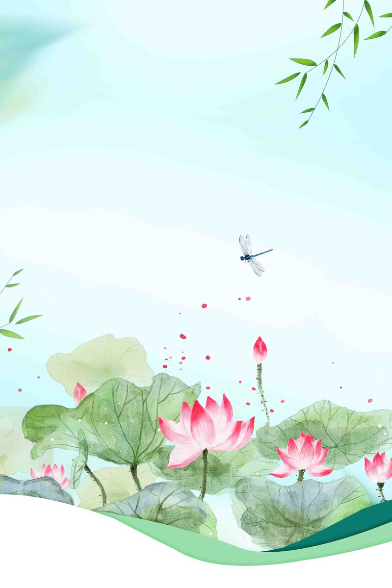清新夏韵，小暑节气海报，JPG/PSD高清设计素材下载