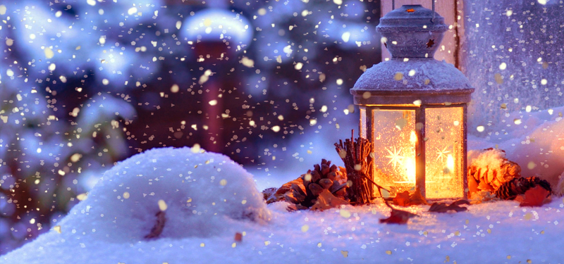 梦幻雪夜蜡烛灯，高清JPG文艺清新图片素材下载